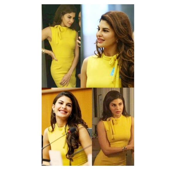 Zara Yellow Tube Dress with Bow Detail - Picture 8 of 12